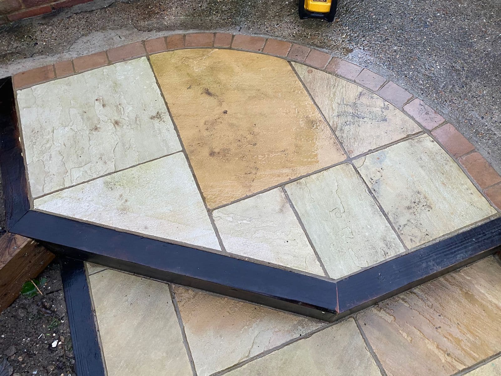 Sleeper steps & charcoal edging